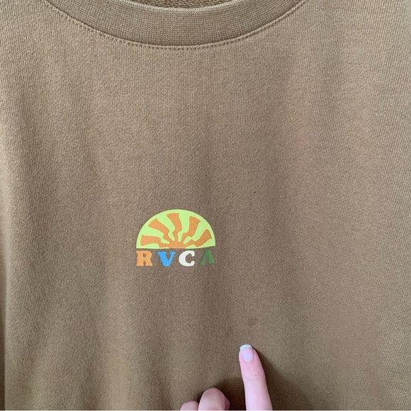 RVCA Brown Shine Crop Long Sleeve Size Small - Picture 3 of 7